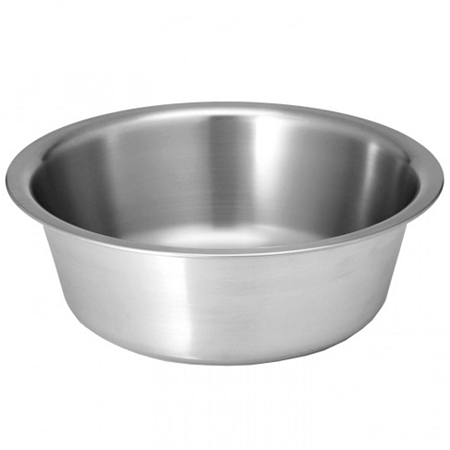 Stainless steel solution bowl with large radius corners