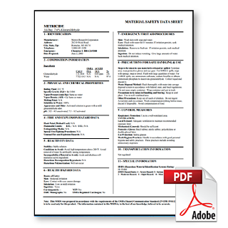 Metricide Safety Data Sheet
