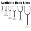 Single and Double Prong API Skin Hook Tip Sizes