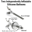 Two Independently Inflatable Silicone Balloons