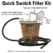 Kit allows you to quickly change the filter on suction canister