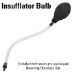 One insufflator bulb included with every prepackaged Bruening Otoscope Set
