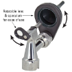 Rotatable lens and speculum for ease of use