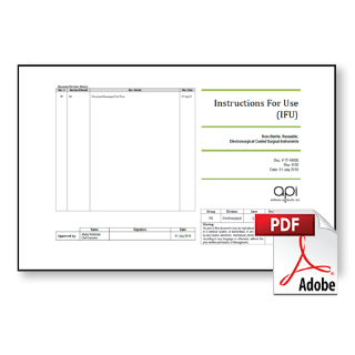 Coated Electrosurgical Instrument IFU