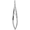 Built-in scissors allows for suturing and suture cutting using only one instrument