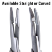 Serrated tips available straight or curved